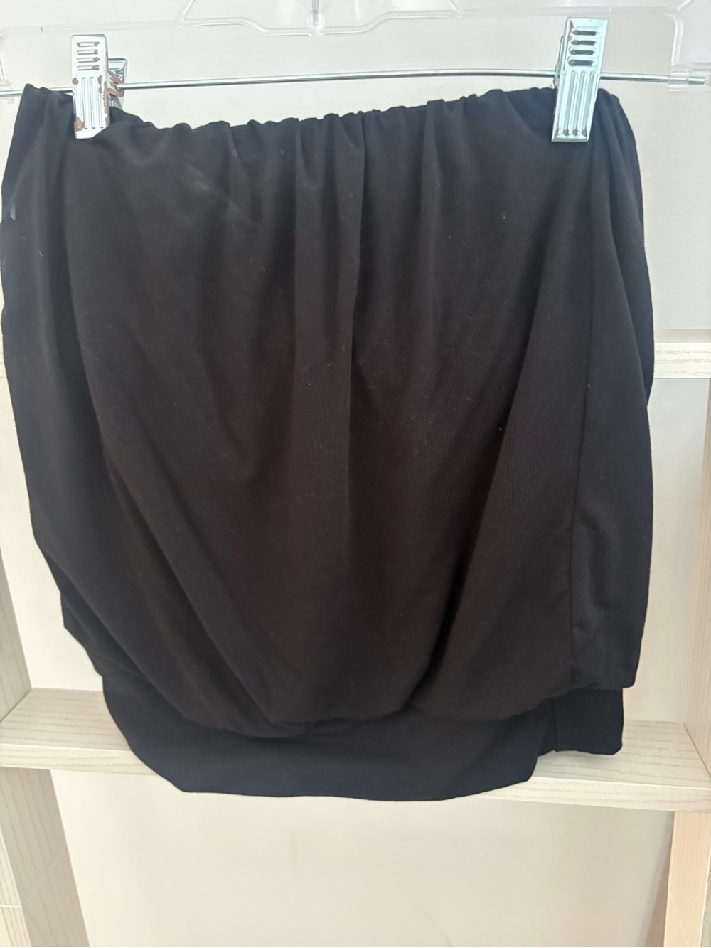 Black Women's Strapless Blouson Top